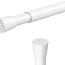 Thin Tension Rods 24-38 Inch,Expandable Spring Loaded Curtain Rods Adjustable Tension Curtain Rod No Drilling For Bathroom,cafe curtain tension rod blinds,White tension rod 1 Pack