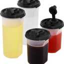 SIGNORA WARE NON-DRIP SPOUT Olive Oil dispenser bottle, Airtight Leakproof Oil Dispenser for kitchen, Wide mouth Easy Fill Oil and Vinegar Dispenser, Set of 4, 2-15 & 2-21 oz.