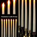 Retisee 300 Pcs 11 Inch Flameless Taper Candles LED Candles Bulk Battery Operated Taper Candle Flickering LED Candlesticks for Valentines Birthday Wedding Party Decor (Classic Style,Ivory)