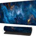 Mouse Pad Gaming Mousepad 31.5 x 11.8in Large Mouse Pad for Keyboard and Mouse with Anti-Slip Rubber Base, Keyboard Pad XL Mouse Mat for Home and Office,Abstract Galaxy