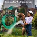 Garden Hose Holder Detachable, Heavy Duty Metal Water Hose Hanger Freestanding Hose Organizer Hose Holders for Outside (Black)