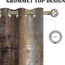 Dark Brown Blackout Curtains for Bedroom, Abstract Thermal Insulated Grommet Curtains for Living Room -Can Block and Transmit Light (2 Panels, 52" W x 84" L)