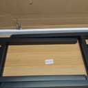 Need Small Folding Computer Desk, 35.8 Inch Writing Table, Teak & Black