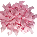 50 Pcs Pink Ribbon Bows, 2.8 Inch Satin Fabric Bows, Mini Bows for Gift Wrapping Wedding Party Decorations (Pink)