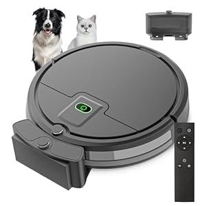 ENCHE Robot Vacuum Cleaner, 2900Pa Powerful Sunction Robot Vacuum with Remote Control,Automatic SelfCharging,Long Run Time Cleaner for Carpet Pet Hair