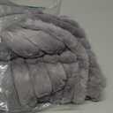 JOJUSIS Pack of 2 Faux Fur Plush Decorative Throw Pillow Covers Couch Cushion Case Soft Pillowcases (Grey, 20 x 20-Inch)