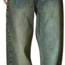 EMMIOL Women Baggy Jeans Mid-Low Waist Boyfriend Streetwear Vintage Jeans Wide Leg Denim Pants (X-Small, Retro Blue)