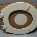 Bemis 500EC Durable Wood Toilet Seat with Easy Clean Hinges, Made in USA, Round, Bone
