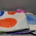 Ansouyi Colorful Non-Slip 5 ft Round Area Rugs, Washable Rug Carpet for Living Room, Kids Watercolor Polka Dot Home Decor Rugs for Game Room Classroom Bedroom Dining Kindergarten Room