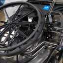 Medline Comfortable Folding Wheelchair with Swing-Back Desk-Length Arms and Swing-Away Footrests, 20W x 16D Seat