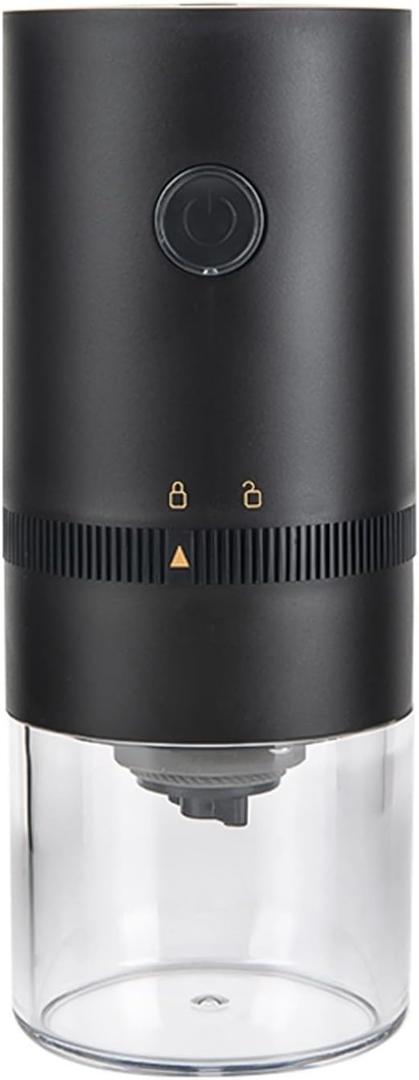 Coffee Grinder Electric, Portable Cordless Electric Coffee Grinder USB Charging Profession Ceramic Grinding Core Coffee Beans Grinder (Gray : Black)