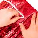 GREATRIL Red Fringe Curtains Party Streamers Backdrop Foil Tinsel Curtain Decoration for Stranger Theme Party Christmas Valentines Day Party 2 Pack