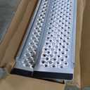 VNN Aluminum Shed Ramp 2PCS - 4' Long Loading Ramp for Riding Mower, Lightweight Sturdy Anti-Slip Ramps with Punch Plate Surface, 880 lbs Capacity for Lawn Mowers, ATV, Motorcycle- 8" Wide, Slivery