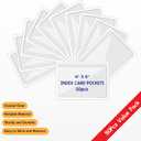 IMAGAME Clear Adhesive 4" x 6" Index Card Pockets with Top Open for Loading, 50 Pack, Plastic Labels Holders for Storage Bins and Library Card, Organizing and Protecting Your Index Cards or Photos
