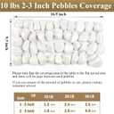 FANTIAN 5 lbs White Pebbles for Indoor Plants, Polished River Rocks, 1.5-2.5 inch Decorative White Stones for Plants Vase Fish Tank Garden and Landscaping Rocks