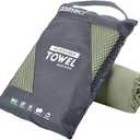 Rainleaf Microfiber Towel Perfect Travel & Gym & Camping Towel. Quick Dry - Super Absorbent - Ultra Compact - Lightweight. Suitable for Trip, Beach, Shower, Backpacking, Pool (48.00" x 24.00", Green)