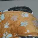 Luciphia 1 Pack 3 Blankets Fluffy Premium Fleece Pet Blanket Flannel Paw Printed Throw for Dog Cat(Medium 30x20'', Grey/Brown/Blue)