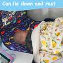 Portable Toddler Airplane Bed, Airplane Seat Extender for Kids, Plane Must Have,Soft Airplane Bed Footrest, Plane Travel Essentials for Flights, Blue