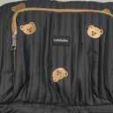 Diaper Bag Backpack, Medium Maternity baby bag & Changing Pad, Insulated Pockets, Stroller Straps & Pacifier Case (Medium - Black Bears)