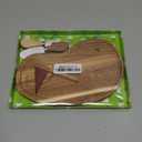 Golf Cheese Board Gift Set Party Favor Prizes Charcuterie Wood Board with Knives and Box Father Day Gift for Dad Grandpa Party Tournament Game(9.8" x 7.7", Acacia Color)