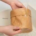 GONGZITEM Washable Kraft Paper Roll 16.9" x 58.5"  Sewable Kraft Paper Fabric for DIY Bag Making, Tote & Lunch Bags  Leather-Like Craft Material (GZ04)