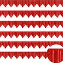 6p Banner Metallic Foil Fringe Wall Hanging Tinsel Fringe Banners backdrop for Parade Floats Garland Wedding Parties Graduation Class Birthday Retirement Anniversary Party Decorations(Red)