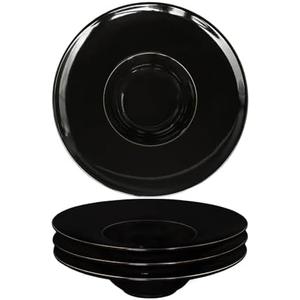 jinsongdafa Ceramics Rimmed Soup Bowls 8.6 oz, Black 11 inch Exquisite small soup plate Set of 3, Pasta plates With Rim is the best choice for hotels, kitchens, fine restaurants and gourmets