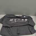 Nurse I Will Be There for You T-Shirt Women Letter Print Shirt Short Sleeve Casual Graphic Tee Tops (3X-Large, Deep Gray)