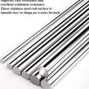 16 inches Long 3/8" Diameter 304 Stainless Steel Solid Round Rod forMetal Solid Shaft Rodsfor DIY Craft & Metal Working - 2pcs