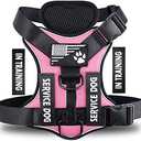 Demigreat Service Dog Harness, Reflective Dog Vest Harness with 5 PCS Patches, Adjustable Soft Oxford Pet Harness, Inner Layer Mesh, Easy to Control for Dogs XS