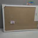 U Brands Farmhouse White Frame, 20 x 30 in, Linen Pin Bulletin Board