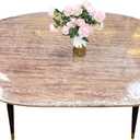 LIBERECOO Oval Clear Fitted Vinyl Tablecloth - Fits 48 x 72 Inch Oval Tables Only - Heavy Duty Elasticized Table Cover Elastic Edged Plastic Tablecloths Protector
