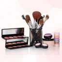uxcell 2Pcs Mesh Pencil Holder, Metal Pen Cup Desk Organizer Makeup Brush Cup Holder for Home, Office, Classroom(Red)