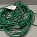 Eversimpleinc 1 to 4 Splitter Extension Cord (Combined 46 FT, End to End 28 FT), 3 Prong Plug with 4 Extended Outlets, with Weatherproof Covers for Indoor and Outdoor (Green)