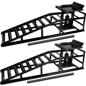 2 Pack 5t 11000Lbs Hydraulic Car Ramps - Adjustable Height Low Profile Vehicle Lift Ramps for Cars, Trucks, and Trailers