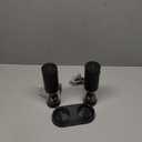 Electric Salt and Pepper Grinder Set - Rechargeable Automatic Salt and Pepper Shakers, Kitchen Appliances with External Adjustable Coarseness, Larger Hopper for Cooking, Home Gifts(2 Pack,Black/Black)