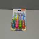 Kids Toothbrush 4 Pack - Soft Bristles with Suction Cup - Toothbrush Kids, Child Sized Brush Heads, 3-10 Year Old Kid Toothbrush with Easy Storage - Toddler, Girl and Boy Set (4-Pack, Multi-Color)