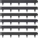 Metal Landscape Edging 42 Inch Strips, Steel Landscape Edging 6.3 Inch Depth, 6 Pack Hammer in Landscape Edging, Metal Edging for Landscaping, Gray