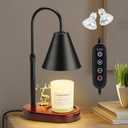 Oak Leaf Candle Warmer Lamp with Timer, Adjustable Height Dimmable Reindeer Electric Candle Light Warmer, Fragrance Wax Melt Warmer with 2 Bulb for Most Jar Candles, Home Decor Gift for Women