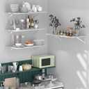 Deep Floating Shelves for Wall Set of 3, 24W x 12 Inch Deep White Floating Shelves, Wide Floating Wall Mounted Shelves for Living Room, Kitchen, Office, Bedroom, Bathroom, Laundry Room