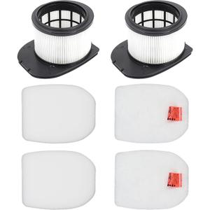 6 Pack Filter Replacement for Shark IZ862H Stratos Cordless Vacuum, Compatible with Shark IZ862H Upright Vacuum Include 2 Foam Filter + 2 Felt Filters Kit, White