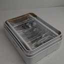 CAXXA 3-Tier Rolling Metal Storage Organizer - Mobile Utility Cart Kitchen Cart with Caster Wheels, White