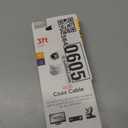 UltraPro RG6 Coaxial Cable 3ft. White, F-Type Connectors, Double Shielded Coax, Input Output, Ideal for TV Antenna, Satellite, DVR VCR, Cable Box, Home Theater, 52166