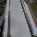 VASAGLE Farmhouse TV Stand for TVs up to 80 Inches, Entertainment Center with Storage Cabinets and Sliding Barn Doors, Media Console Table for Living Room, Rustic White and Honey Brown ULTV537W01