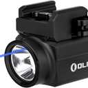 OLIGHT Baldr S Blue Beam 800 Lumens Magnetic USB Rechargeable Tactical Flashlight with White LED Combo, Compact Rail Mounted Light with 1913 or GL Rail, Battery Included (Black)