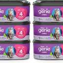 Litter Genie Refill Bags | Jumbo 6Pack 168 total ft | Up to 24 months of supply in 6 cartridges | Ultimate Odor Control Cat Litter Bags