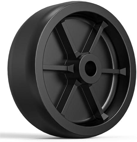 Wioxewi 6-Inch Trailer Jack Wheel Replacement – Heavy-Duty Poly Wheel for Trailer Jack, Boat Trailer Jack Wheel, and Utility Trailer Jockey Wheel – 1200 lbs Capacity (Pin Not Included)