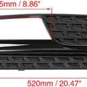 X AUTOHAUX Car Front Bumper Right Side Fog Light Grille Lamp Cover 8T0807682H for Audi A5 A5 Quattro