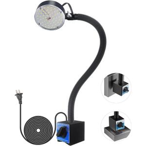 Magnetic Work Light, LED Machine Light, Work Light with Flexible & Magnetic Base, Shop Tool Lamp for Lathe, Work Bench, Sewing Machine, Bandsaw, Industrial Lighting, 2000 Lumens, Black