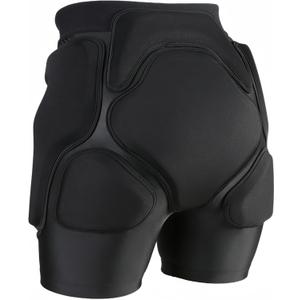3D Protection Padded Shorts, Hip Butt Tailbone Crash Pad Pants, Impact Protective Gear for Figure Skating Snowboarding Ski Roller Skateboard Small